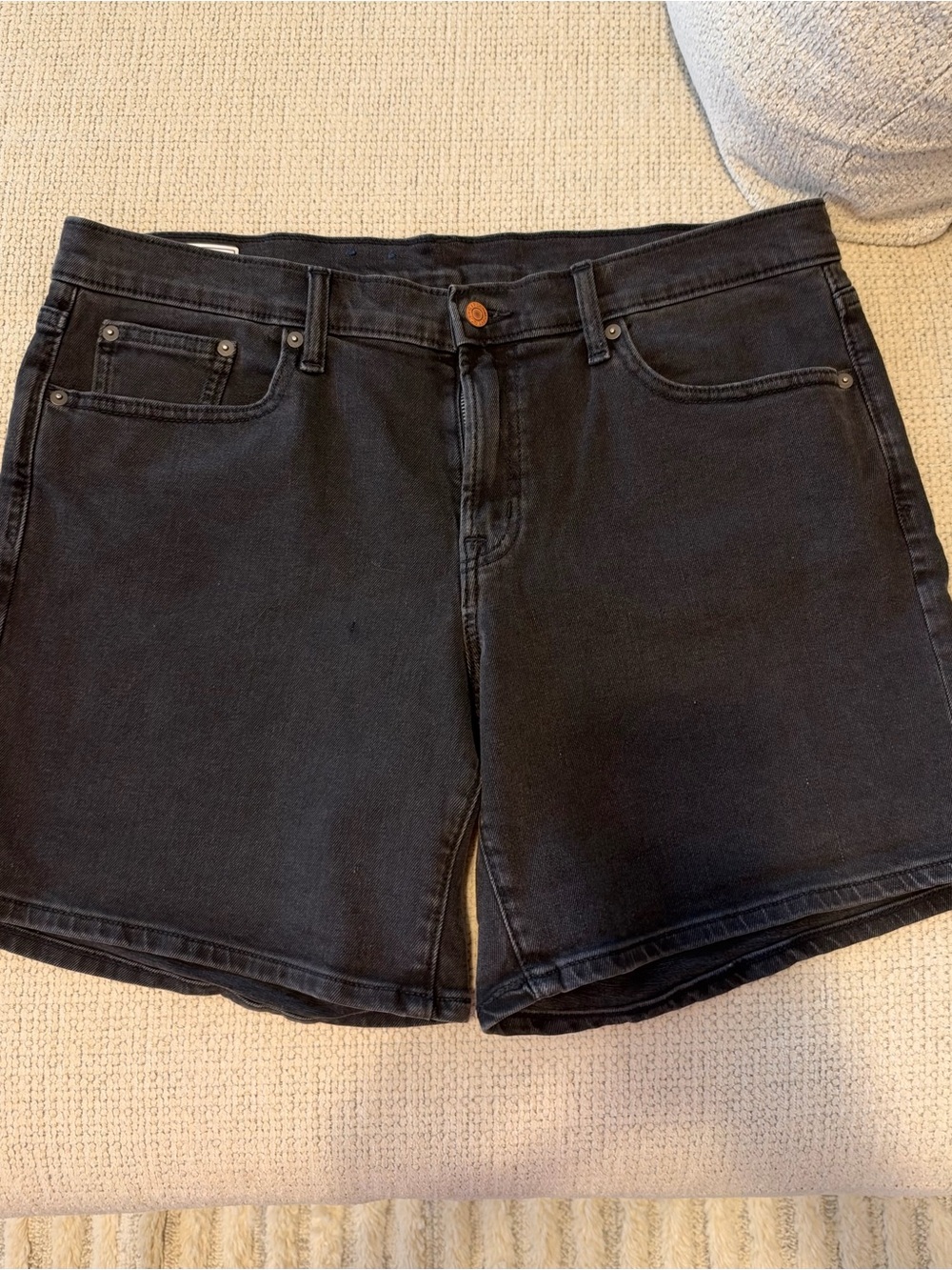 GAP Black High-Rise Denim Shorts